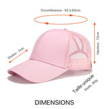 Dimensions de la casquette sport femme GIRL.CC