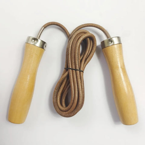 Corde à sauter L'ORIGINALE | Corde cuir et manches en bois