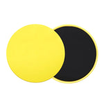 Disques glissants jaune pour exercices Fitness, Yoga, Pilates...