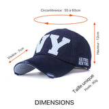 Dimensions de la casquette sport NY.AIR.FORCE