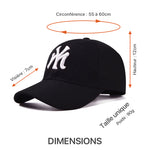 Dimensions de la casquette NY pour homme et femme