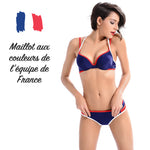 Maillot de natation 2 pièces FLAG.SWIM pour femme aux couleurs de l'équipe de France