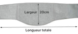 Dimensions de la ceinture lombaire de maintien dorsal GREY.LOMB.