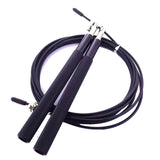 Corde à sauter IRON avec câble ajustable et poignées acier noire