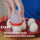 Démoulez vos œufs facilement grâce au coquetier silicone QUI-CUIT.