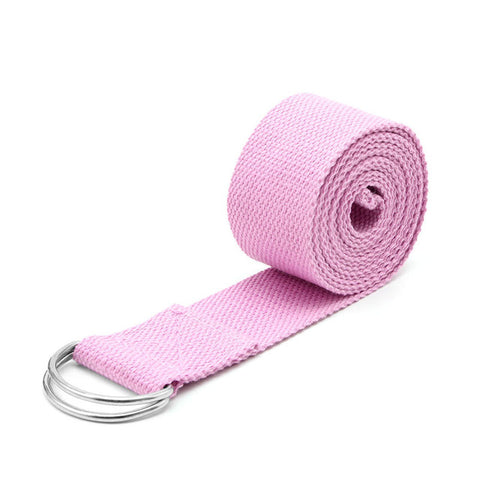 Sangle de Yoga en coton rose