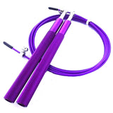 Corde à sauter IRON avec câble ajustable et poignées acier violette