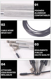 Fonctions de la corde à sauter IRON avec câble ajustable et poignées acier
