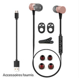 Accessoires fournis avec les écouteurs magnétiques Bluetooth LY-11