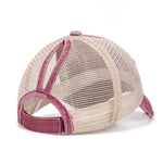 Casquette femme GRUNGE avec ouverture pour chignon et queue de cheval