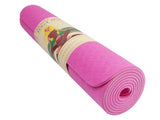 Tapis de Hatha Yoga confort bicolore rose 2