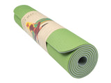 Tapis de Hatha Yoga confort bicolore Vert Anis 2
