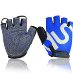 Paire de gants QUESHARK antidérapants bleue
