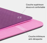 Tapis de Hatha Yoga confort bicolore anti-dérapant