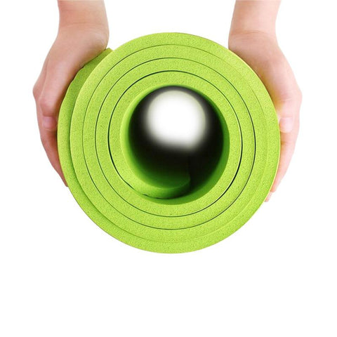 Tapis de gym vert 4mm enroulé