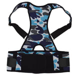 corset correcteur de posture imprimé camouflage bleu