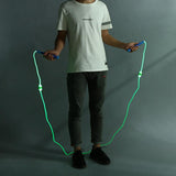 Corde à sauter lumineuse à LED verte de face