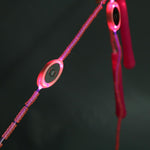 Bouton power de la corde à sauter lumineuse à LED rose