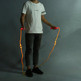 Corde à sauter lumineuse à LED orange de face