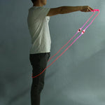 Corde à sauter lumineuse à LED rose de côté