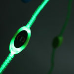 Bouton power de la corde à sauter lumineuse à LED verte