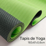 Tapis de Hatha Yoga confort bicolore Vert pomme 3