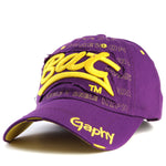 Casquette sport GAPHY violet / jaune