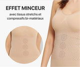 Débardeur + panty intelligent et massant TOURMALINE+ avec tissus stretchs et compressifs bi-matériaux.